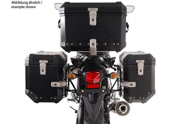 EVO side carriers Black. Honda NC700S/X (11-14),NC750S/X (14-15).