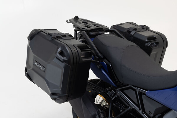 Sistema di valigie rigide DUSC Nero. 33/33 l. Honda CB500X,CB500F,CBR500R,NX500.