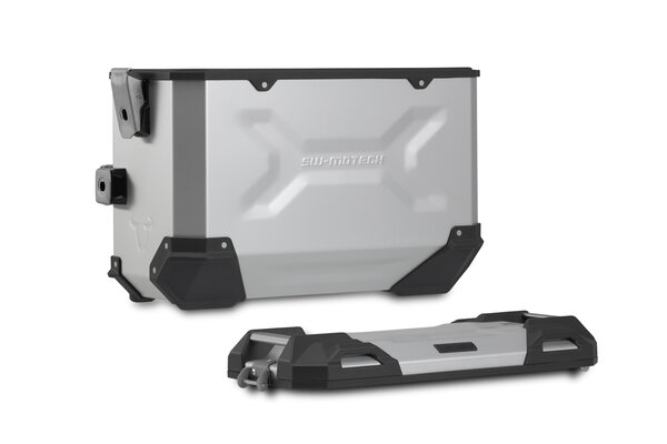 Sistema valigie in alluminio TRAX ADV Argento. 45/45 l. Honda NC750X/XD (20-).