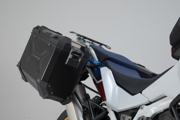 TRAX ADV aluminum case system Black. 45/37 l. CRF1100L / Adv Sp (19-). OEM rack.