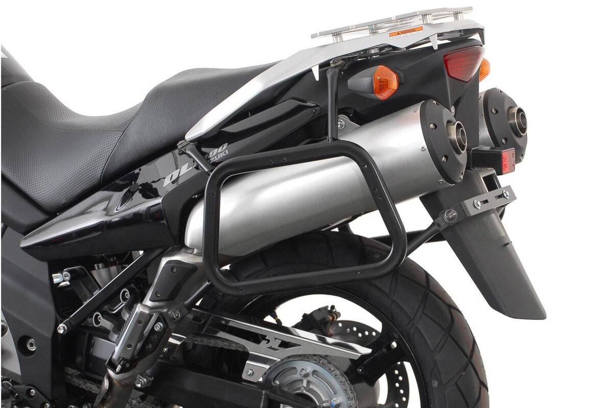 Removable carrier for Suzuki DL1000 V-Strom, developed by SW-MOTECH.