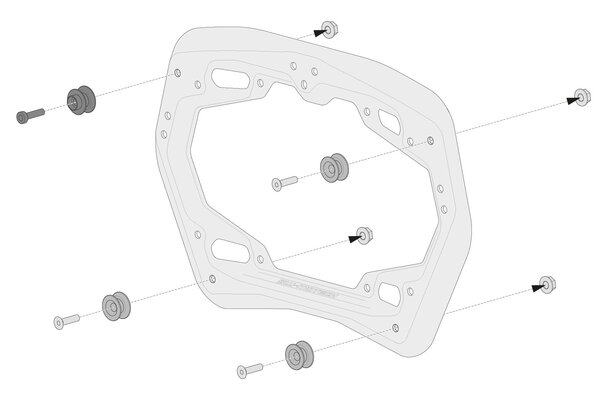 Sistema di borse laterali AERO ABS 2x25 l. MT-09 Tracer / 900 Tracer (14-18).