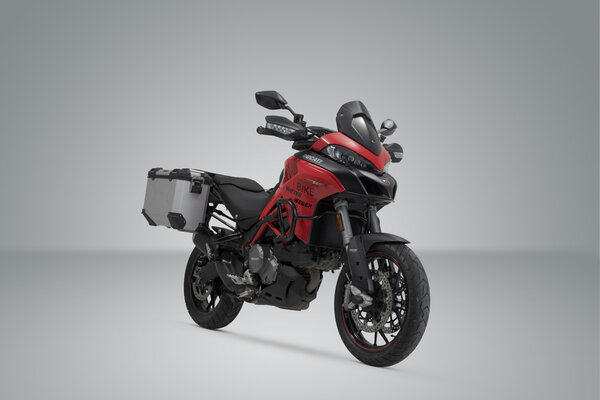 TRAX ADV aluminium case system Silver. 37/37 l. Multistrada 1200/ 1260/ 950/ V2.