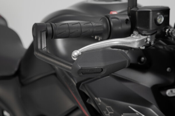 Lever guards with wind protection Black. Kawasaki models.