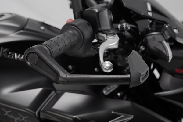 Lever guards with wind protection Black. Kawasaki models.