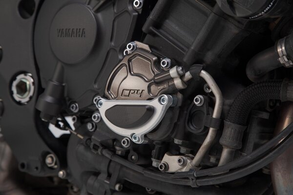 Protezione del coperchio del vano motore Nero/Argento. Yamaha MT-10 / SP (16-).