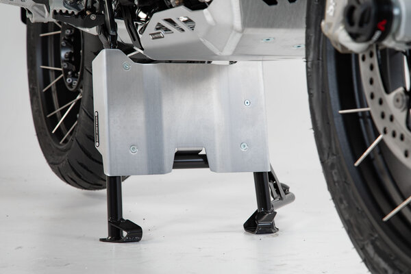 Extensión protector motor para caballete central Plateado. BMW R1200GS (12-18), R1250GS (18-).