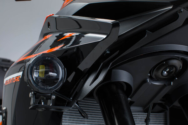 Soportes para luces Negro. KTM 1050/1090 Adv., 1190 Adv./R.