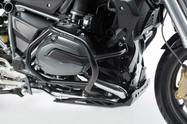 Barra di protezione motore Nero. BMW R1200R / R1200RS (14-18).