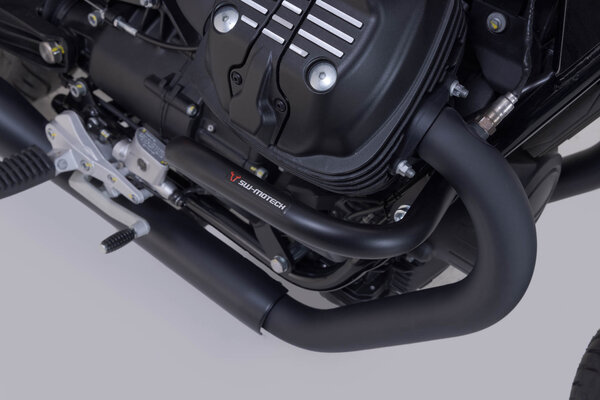 Barra di protezione motore Nero. Modelli Moto Guzzi V7/V9.