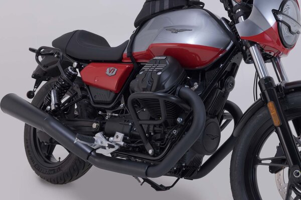 Barra di protezione motore Nero. Modelli Moto Guzzi V7/V9.