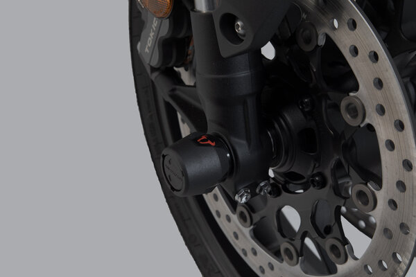 Kit de topes anticaidas para el eje delantero Negro. Honda CB1000R (18-).