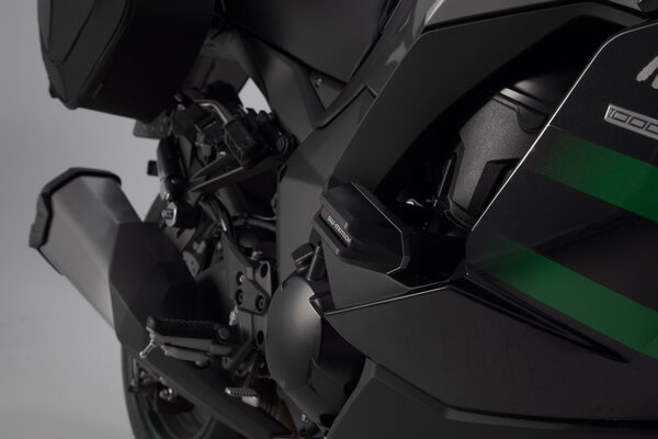 Kit tamponi di protezione per telaio Nero. Kawasaki Ninja 1000SX (19-).