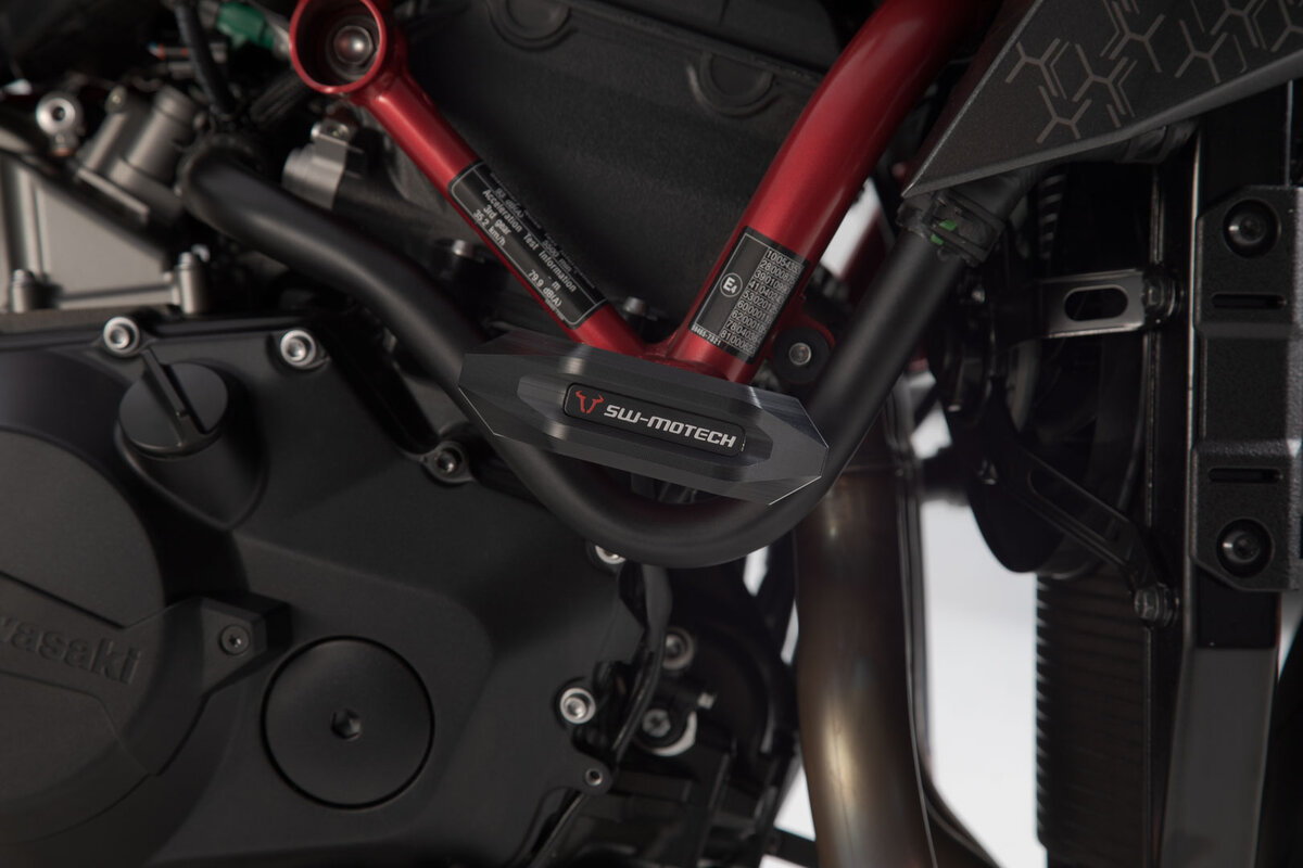Couleur : E pour Kawasaki Z H2 ZH2 Zh2 2019 2020 Moto Protection Contre Les Chutes Cadre Curseur carénage Garde Anti Crash Pad Protecteur Vis du Bras Oscillant 