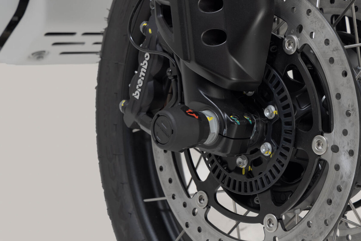 Protection axe de roue SW-MOTECH Roulettes de fourche Moto Guzzi V85TT  (18-21) Au Meilleur Prix