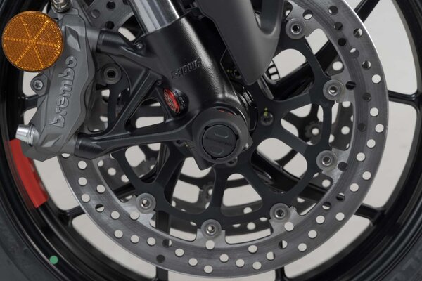 Kit de tope anticaidas para el eje delantero Negro. Modelos Ducati (14-).