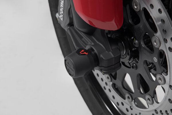 Sturzpad-Kit für Vorderachse Schwarz. Ducati Multistrada V4 (20-).