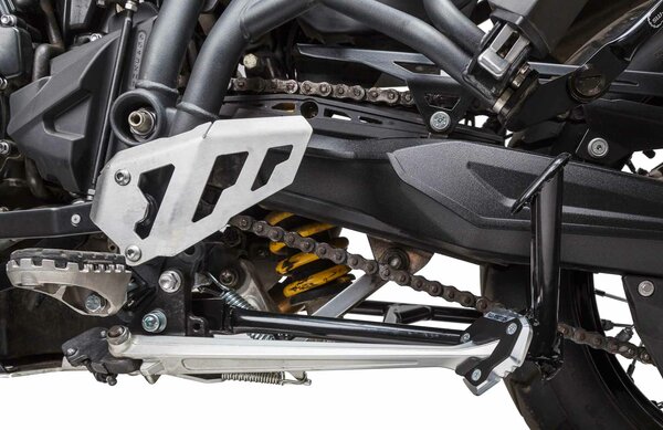 Extension for side stand foot Black/Silver. Triumph Tiger 800 models (10-17).