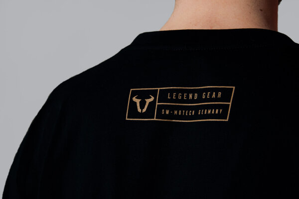 T-Shirt Legend Gear. Noir. Hommes. Taille S.