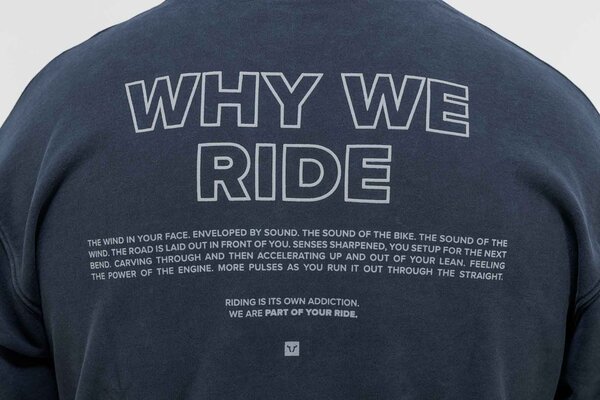 T-shirt à col rond – Riders Line Gris foncé. Optic Wash. Unisexe. Taille XL.