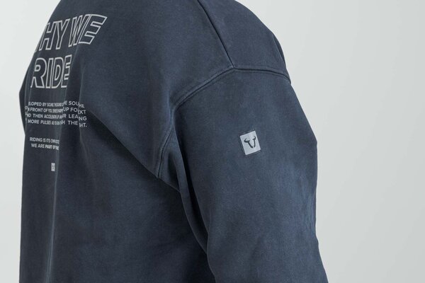 Maglia girocollo – Riders Line Grigio scuro. Optic Wash. Unisex. Taglia XS.