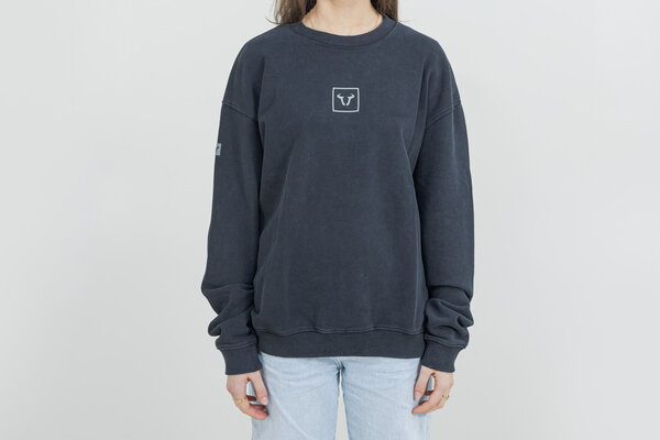 Maglia girocollo – Riders Line Grigio scuro. Optic Wash. Unisex. Taglia XXL.