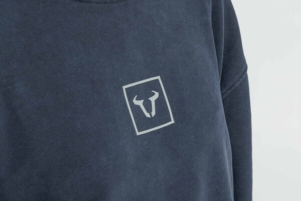 Maglia girocollo – Riders Line Grigio scuro. Optic Wash. Unisex. Taglia XXL.
